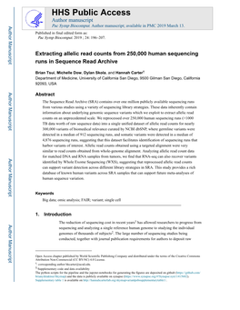 Extracting Allelic Read Counts from 250,000 Human Sequencing Runs in Sequence Read Archive