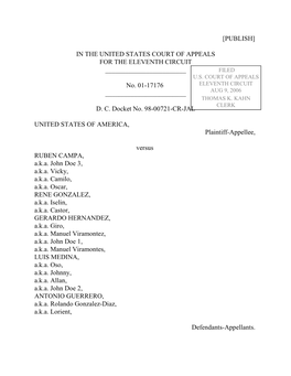 [Publish] in the United States Court of Appeals for The