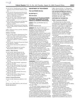 Designation of Critical Habitat for Catesbaea