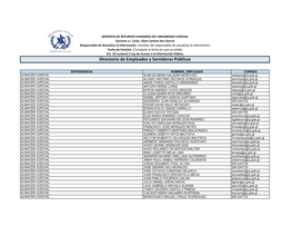 Directorio De Empleados Y Servidores Públicos