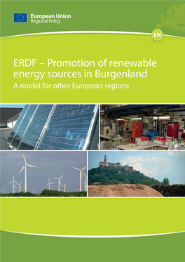 Erdf – Promotion of Renewable Energy Sources in Burgenland a Model for Other European Regions 0