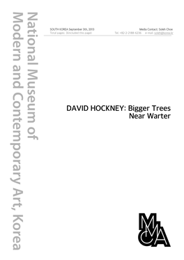 DAVID HOCKNEY: Bigger Trees Near Warter