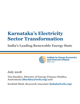 Karnataka's Electricity Sector Transformation