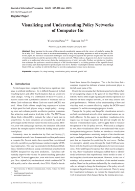 Visualizing and Understanding Policy Networks of Computer Go