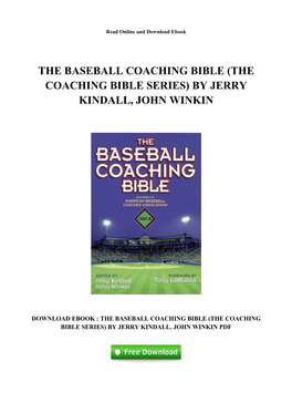 (The Coaching Bible Series) by Jerry Kindall, John Winkin