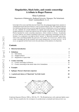 Singularities, Black Holes, and Cosmic Censorship