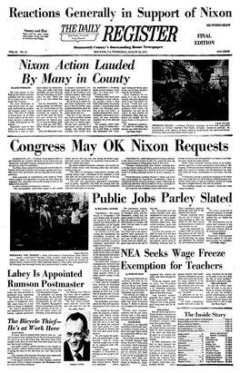 Congress May OK Nixon Requests