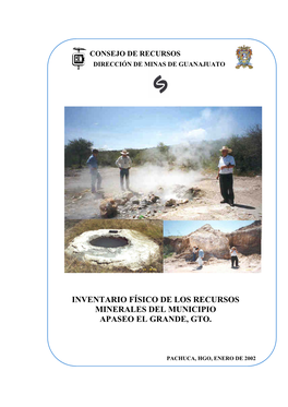 Inventario Físico De Los Recursos Minerales Del Municipio Apaseo El Grande, Gto