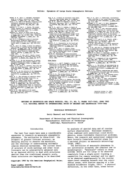 Mesoscale Meteorology