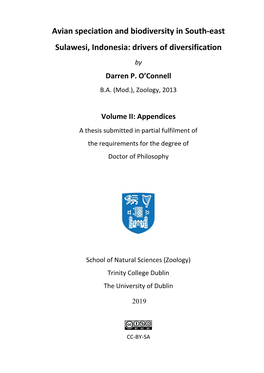 Avian Speciation and Biodiversity in South-East Sulawesi, Indonesia: Drivers of Diversification