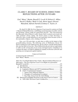 Clark V. Board of School Directors: Reflections After 150 Years