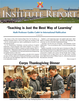 'Teaching Is Just the Best Way of Learning' Corps Thanksgiving Dinner