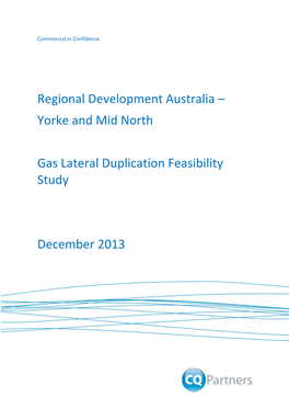 Yorke and Mid North Gas Lateral Duplication Feasibility Study