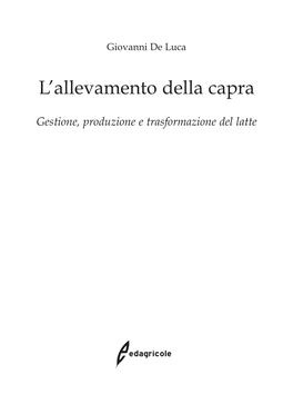 L'allevamento Della Capra