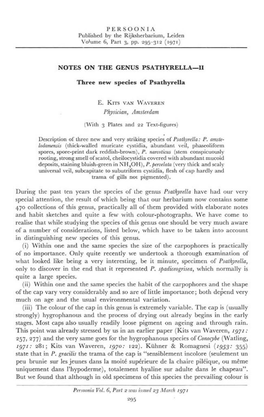 Notes on the Genus Psathyrella- 11