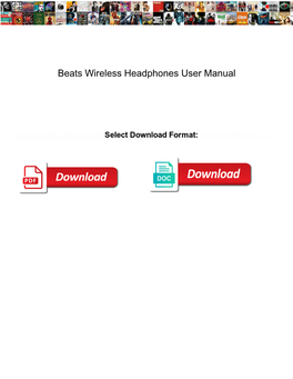 Beats Wireless Headphones User Manual