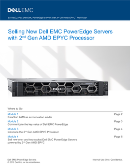 Selling New Dell EMC Poweredge Servers with 2Nd Gen AMD EPYC Processor