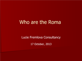 Who Are the Roma.Pdf