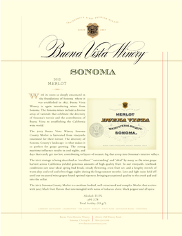 Buena Vista Sonoma Merlot 12