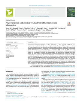 Phytochemistry and Antimicrobial Activity of Campomanesia Adamantium