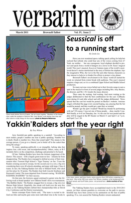 Seussical Is Off to a Running Start by Linda Liu