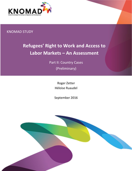 Refugees' Right to Work and Access to Labor Markets