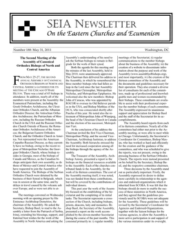 SEIA NEWSLETTER on the Eastern Churches and Ecumenism