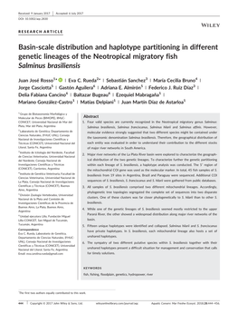 Basin-Scale Distribution and Haplotype Partitioning in Different Genetic