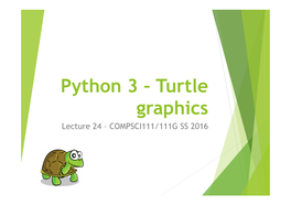 Python 3 – Turtle Graphics