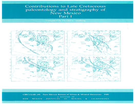 Contributions to Late Cretaceous Paleontology and Stratigraphy of New Mexico Part I