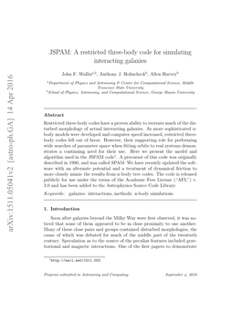JSPAM: a Restricted Three-Body Code for Simulating Interacting Galaxies