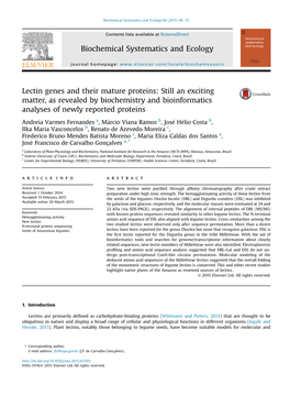 Lectin Genes and Their Mature Proteins: Still an Exciting Matter, As Revealed by Biochemistry and Bioinformatics Analyses of Newly Reported Proteins