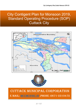 City Contigent Plan for Monsoon 2019, Standard Operating Procedure