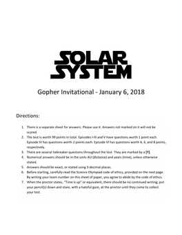 Gopher Invitational - January 6, 2018