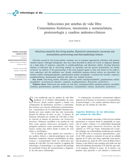 Infecciones Por Amebas De Vida Libre. Comentarios Históricos, Taxonomía Y Nomenclatura, Protozoología Y Cuadros Anátomo-Clínicos