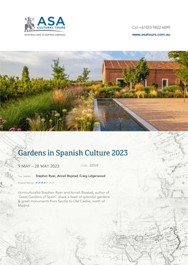 Gardens in Spanish Culture 2023