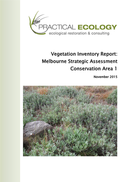Vegetation Inventory Report Conservation Area 1
