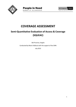 COVERAGE ASSESSMENT Semi-Quantitative Evaluation of Access & Coverage (SQUEAC)
