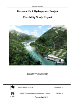 Karama No.1 Hydropower Project Feasibility Study Report