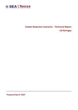 Carbon Reduction Scenarios – Technical Report LB Haringey