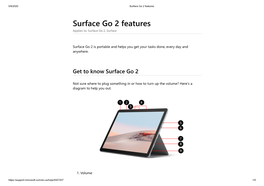 Surface Go 2 Features