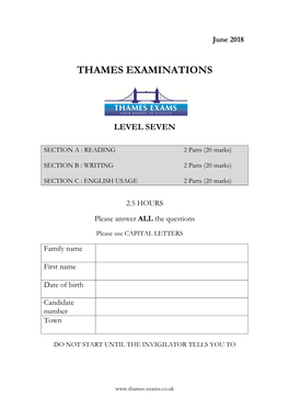 Thames Examinations
