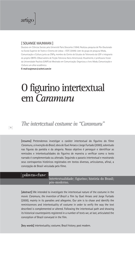 O Figurino Intertextual Em Caramuru