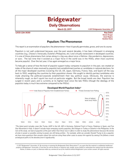 Populism: the Phenomenon