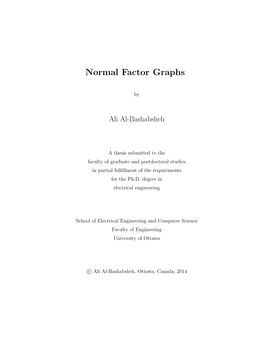 Normal Factor Graphs