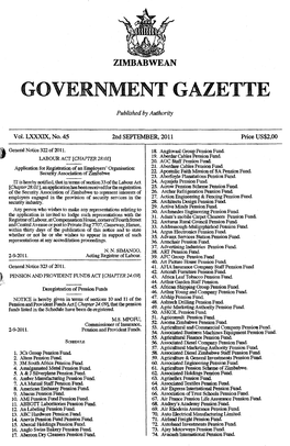 Zimbabwean Government Gazette