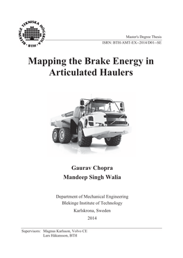 Mapping the Brake Energy in Articulated Haulers