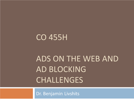 Ads and Ad Blocking