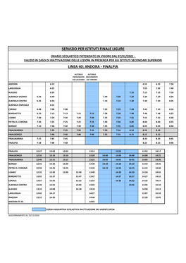 Orari Dal 07-01-2021 – Istituti Finale