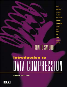 Introduction to Data Compression the Morgan Kaufmann Series in Multimedia Information and Systems Series Editor, Edward A